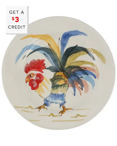 Vietri Gallo Salad Plate With $3 Credit In Multi