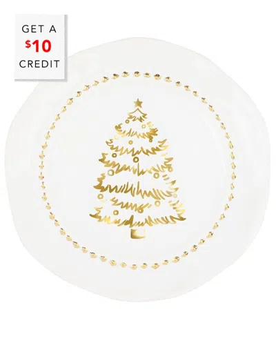 Vietri Giorno Di Festa Canape Plate In White