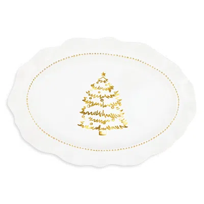 Vietri Giorno Di Festa Oval Platter In White