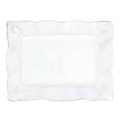 Vietri Giorno Rectangular Platter In White
