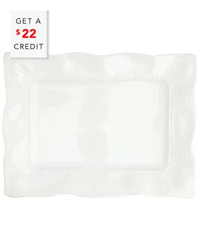 Vietri Giorno White Rectangular Platter