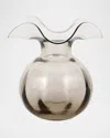 Vietri Hibiscus Glass Bud Vase In Gray