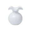 Vietri Hibiscus Glass Bud Vase, White In White