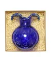 Vietri Hibiscus Glass Cobalt Tortoiseshell Bud Vase In Blue