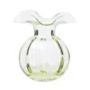 Vietri Hibiscus Glass Medium Fluted Vase In Transparent