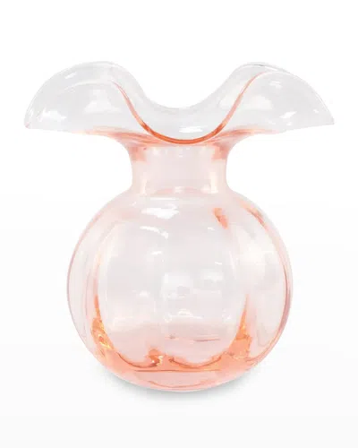 VIETRI HIBISCUS GLASS PINK MEDIUM FLUTED VASE