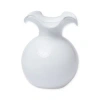 Vietri Hibiscus Glass Bud Vase, White In White