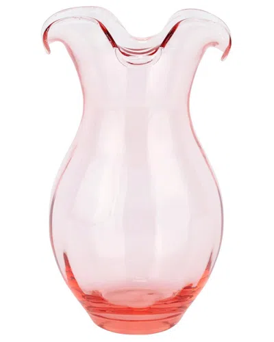 VIETRI VIETRI HIBISCUS GLASS VERTICAL FLUTED MEDIUM VASE