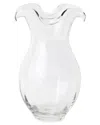 Vietri Hibiscus Glass Vertical Fluted Medium Vase