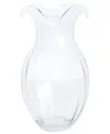 Vietri Hibiscus Glass Vertical Fluted Vase, Large In Clear