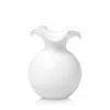 Vietri Hibiscus Glass Bud Vase, White In White