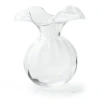 Vietri Hibiscus Medium Fluted Vase In Clear
