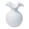 Vietri Hibiscus Glass Bud Vase, White In White