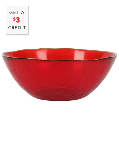 Vietri Holiday Glass Berry Bowl With $3 Credit
