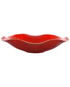 Vietri Holiday Glass Medium Serving Bowl In Red