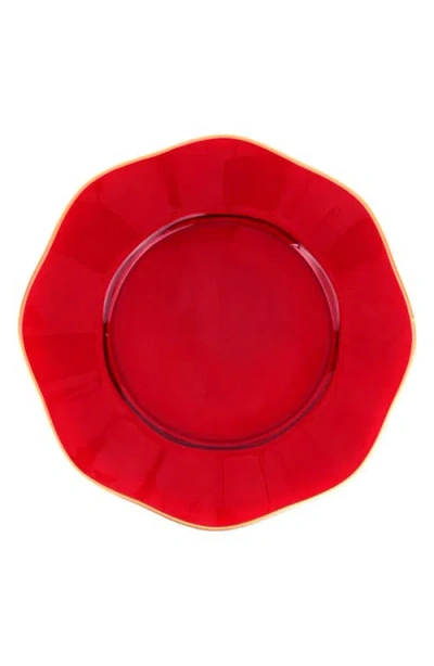 Vietri Holiday Glass Service Plate In Red