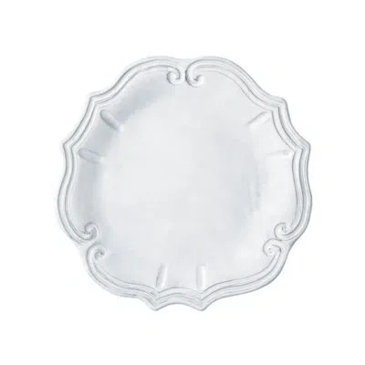 Vietri Incanto Baroque European Dinner Plate In White