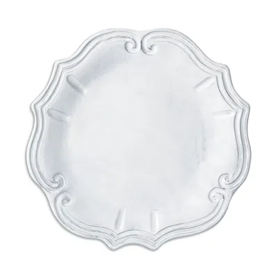 Vietri Incanto Baroque Stoneware Dinner Plate In White