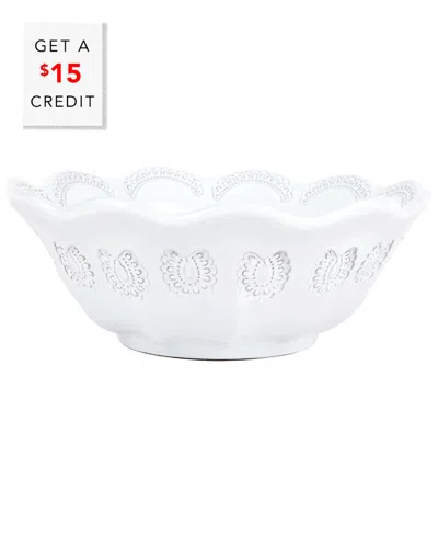 Vietri Incanto Lace Medium Round Bowl With $15 Credit