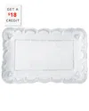 Vietri Incanto Small Rectangular Platter In White