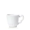 Vietri Incanto Leaf Stoneware Mug In White