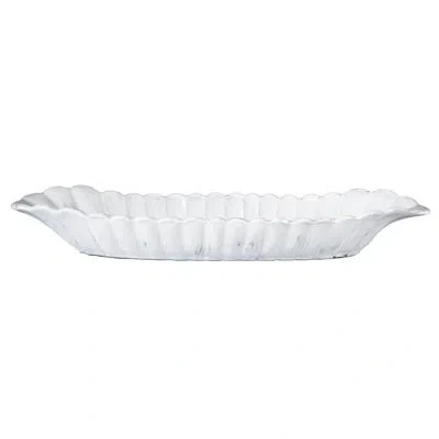 Vietri Incanto Scallop Bread Server Platter In White