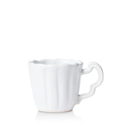 Vietri Incanto Scallop Stoneware Mug In White
