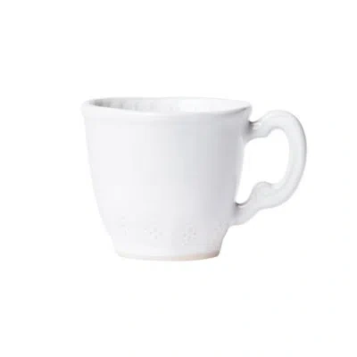 Vietri Incanto Stone Coffee Mug In White