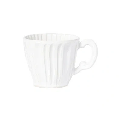 Vietri Incanto Stone Coffee Mug In White