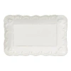 Vietri Incanto Stone Lace Small Rectangular Platter In White