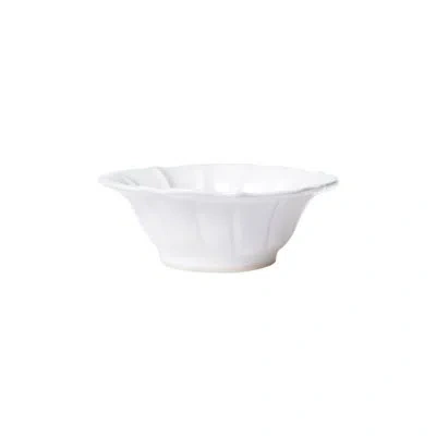 Vietri Incanto Stone Ruffle Cereal Bowl In White
