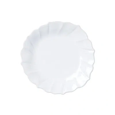 Vietri Incanto Stone Ruffle Salad Plate In White