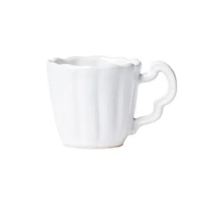 Vietri Incanto Stone Scallop Coffee Mug In White