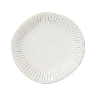 Vietri Incanto Stone Stripe Dinner Plate In White