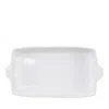 Vietri Incanto Stone Stripe Rectangular Baking Dish In White