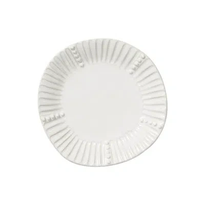 Vietri Incanto Stone Stripe Salad Plate In White