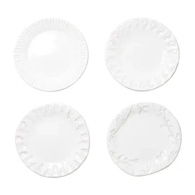 Vietri Incanto Stone White Assorted Canape Plate