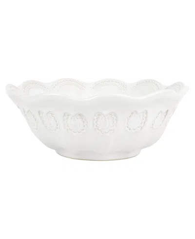 Vietri Incanto Stone White Lace Medium Round Bowl