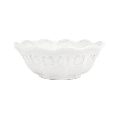 Vietri Incanto Stone White Lace Medium Round Bowl
