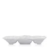 Vietri Incanto Stone White Lace Medium Three-part Server In White