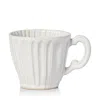 Vietri Incanto Stone White Stripe Mug In White