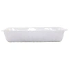 Vietri Incanto Stone White Stripe Rectangular Baking Dish In White