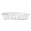 Vietri Incanto Stripe Medium Rectangular Baking Dish In White