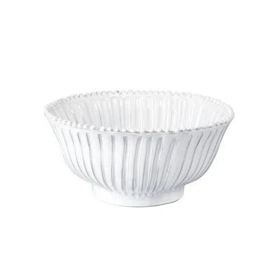 Vietri Incanto Stripe Medium Serving Bowl In White