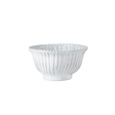 Vietri Incanto Stripe Small Serving Bowl In White