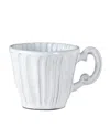 VIETRI INCANTO WHITE STRIPE MUG