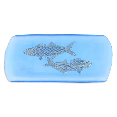 VIETRI ISOLA GLASS MEDIUM FISH RECTANGULAR TRAY