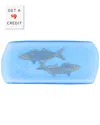 Vietri Isola Glass Medium Fish Rectangular Tray In Blue