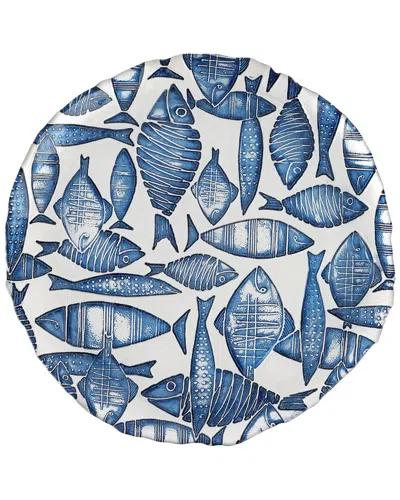 VIETRI VIETRI ISOLA GLASS ROUND PLATTER WITH $5 CREDIT