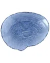 Vietri Isola Glass Shell Plate In Blue